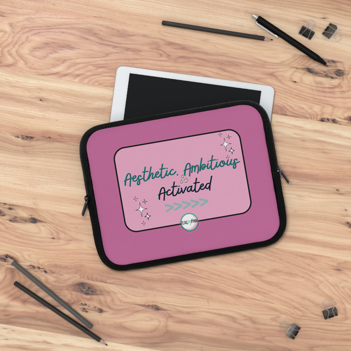 Cute Laptop Sleeve | Aesthetic | Girls In Tech | Stylish Laptop Case, Gift for Students, Pink Sleeve for Laptops, Modern Accessories