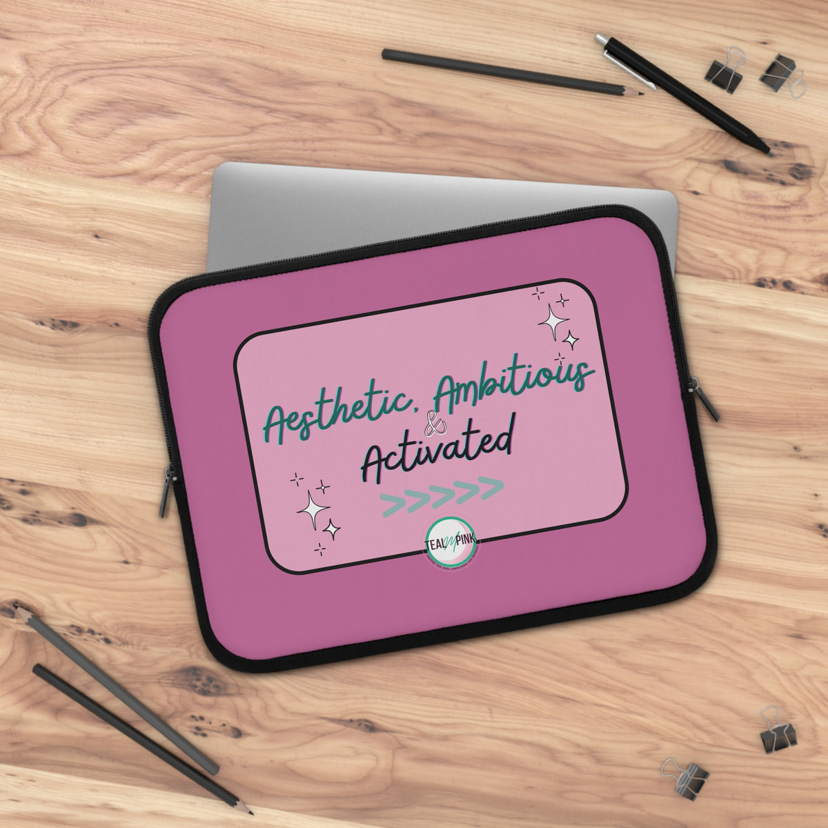 Cute Laptop Sleeve | Aesthetic | Girls In Tech | Stylish Laptop Case, Gift for Students, Pink Sleeve for Laptops, Modern Accessories