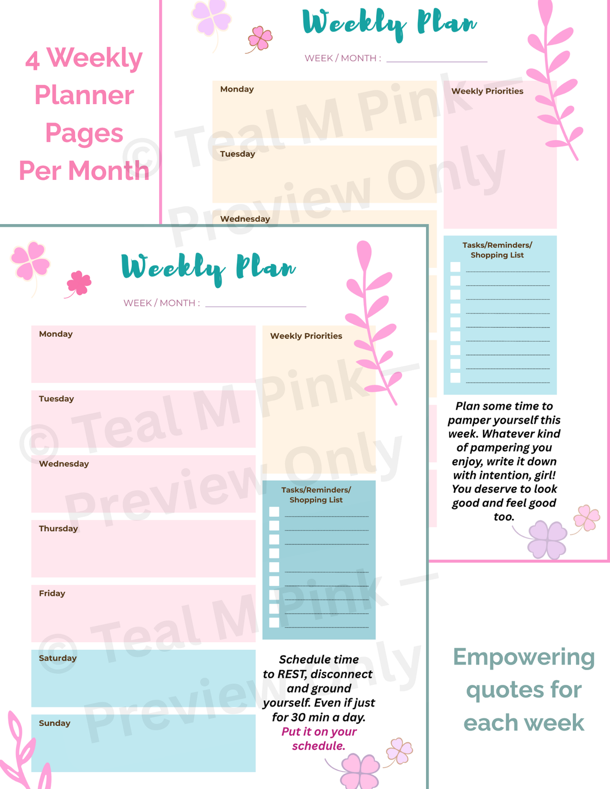 From Chaos to Calm: Motherhood Guided Journal & 18-Month Planner | Digital Download PDF